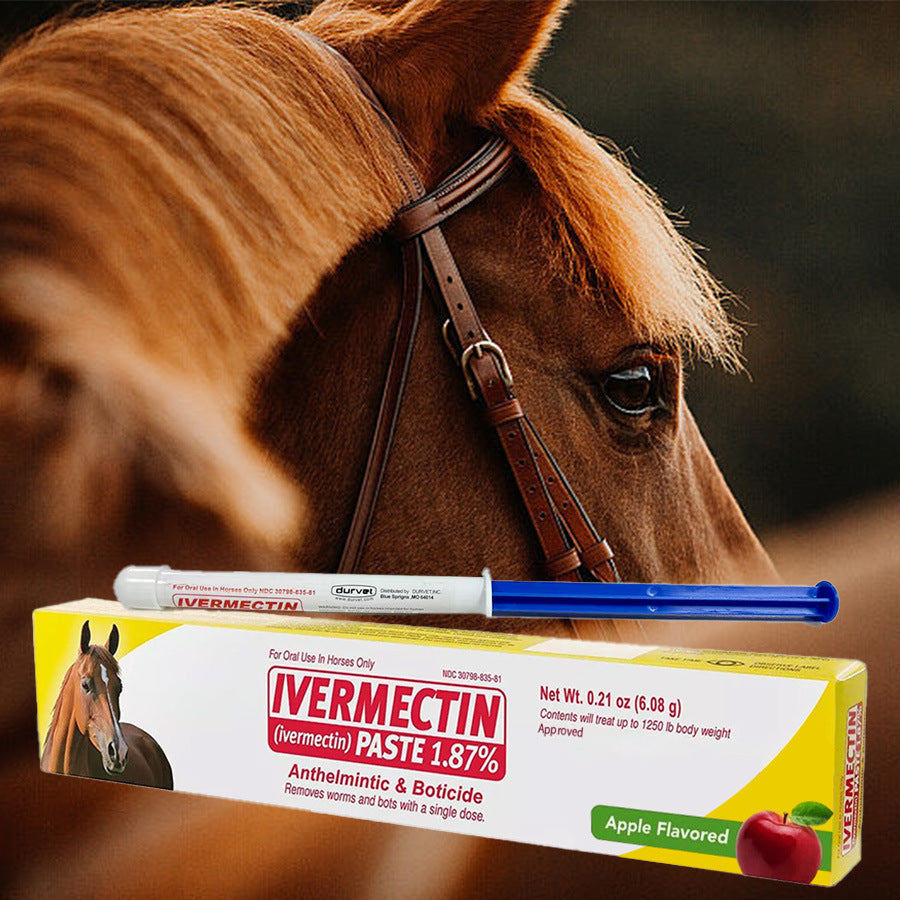 Duravet Ivermectin Dewormer Paste Apple Flavor (6.08g)