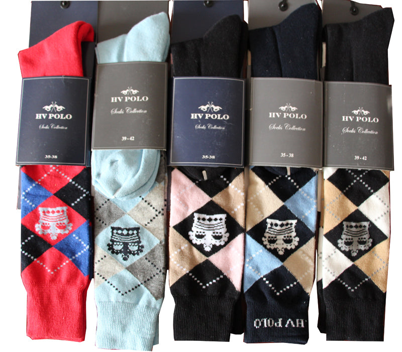 Polo Argyle Knee-High Socks – Unisex