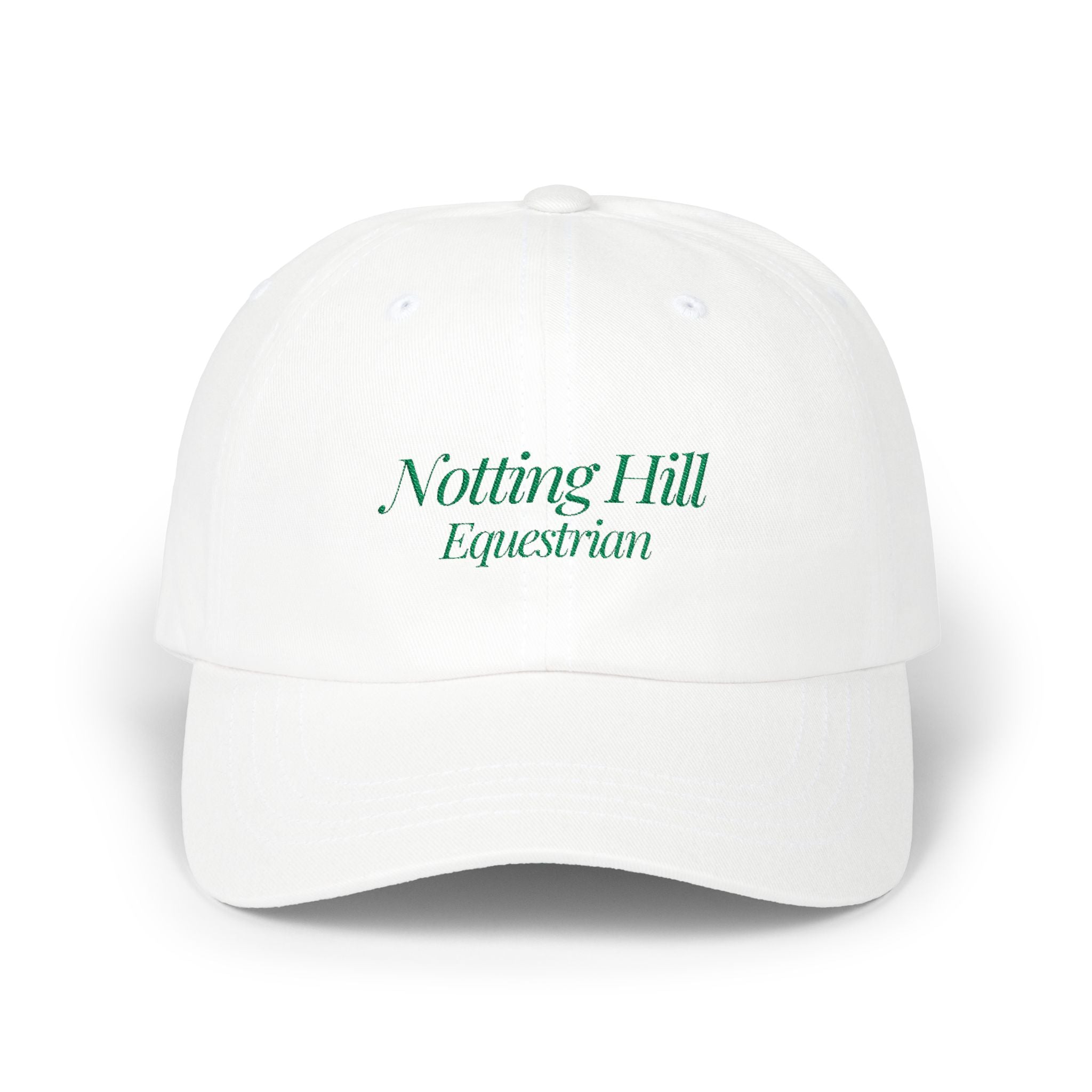 Barn Cap — Classic White Grand Prix Baseball Hat