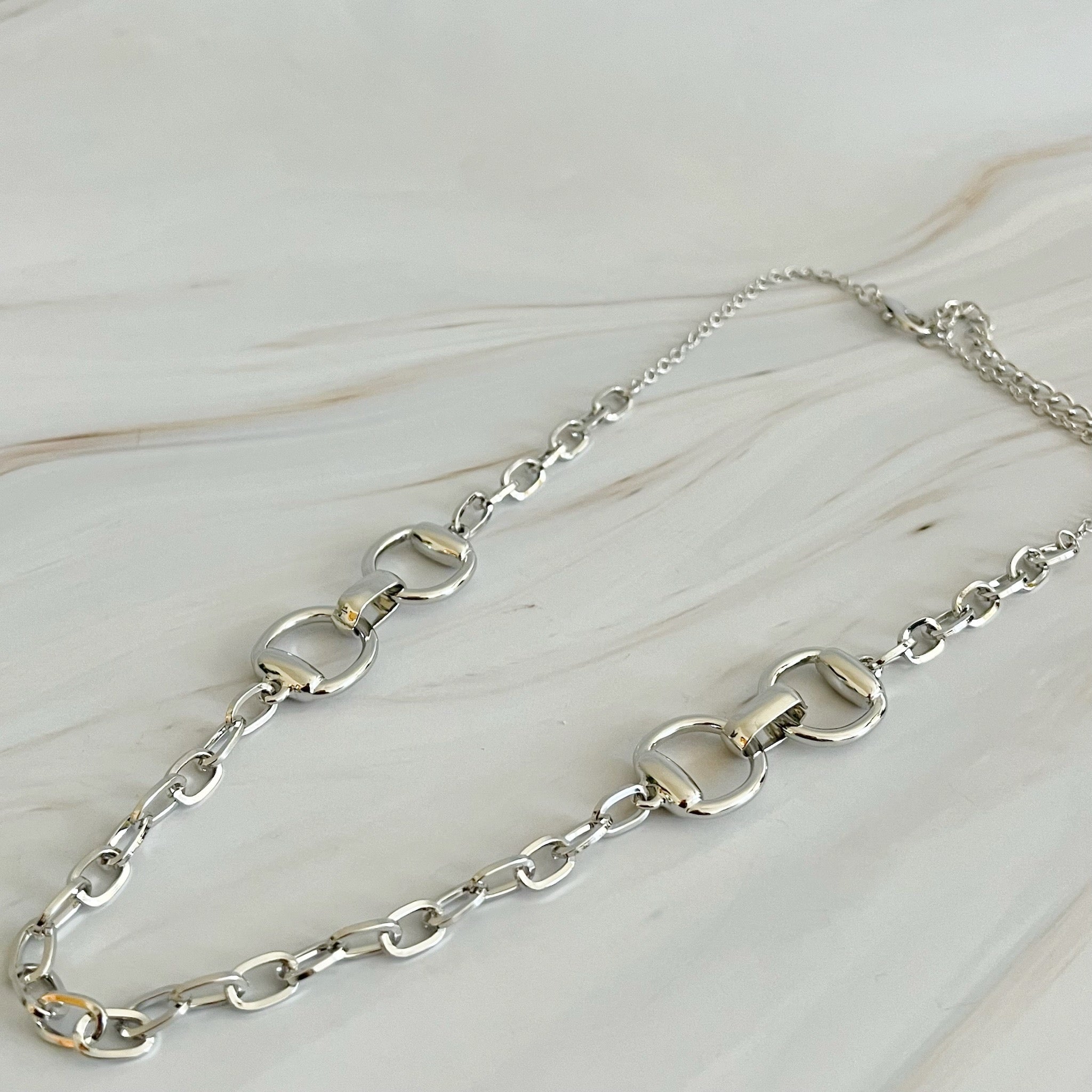 Horse Double Bit Chain Necklace