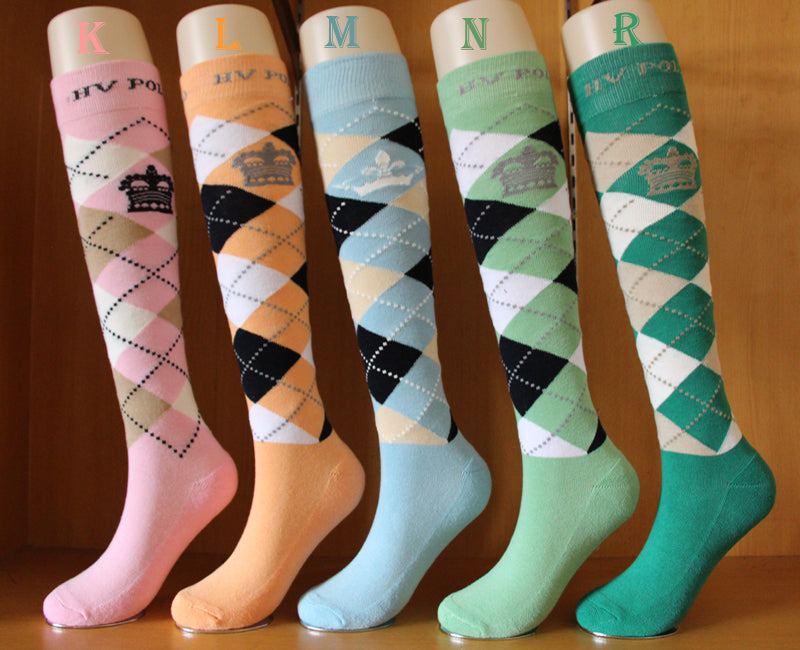Polo Argyle Knee-High Socks – Unisex