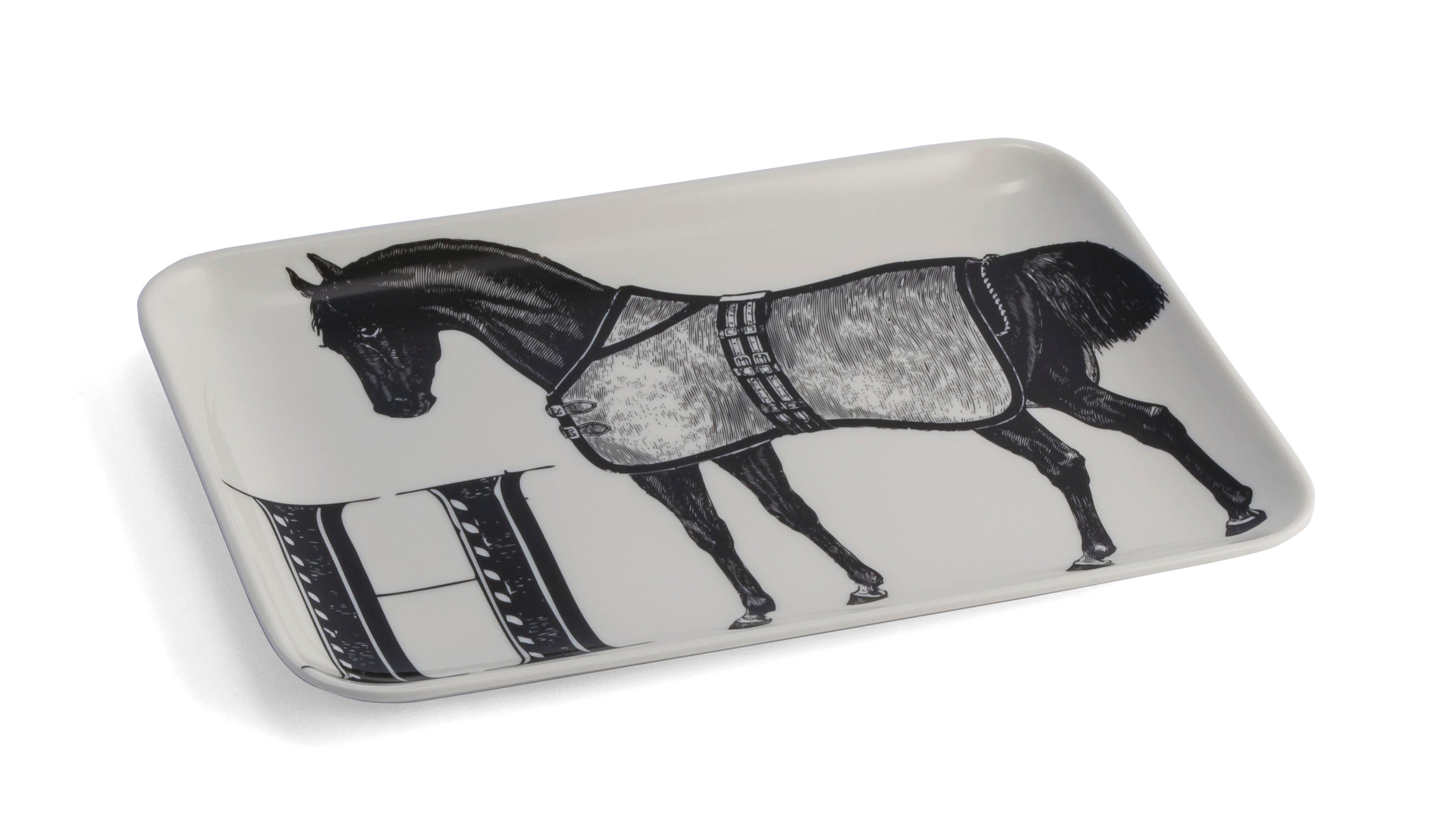 H Horse Decorative Tray